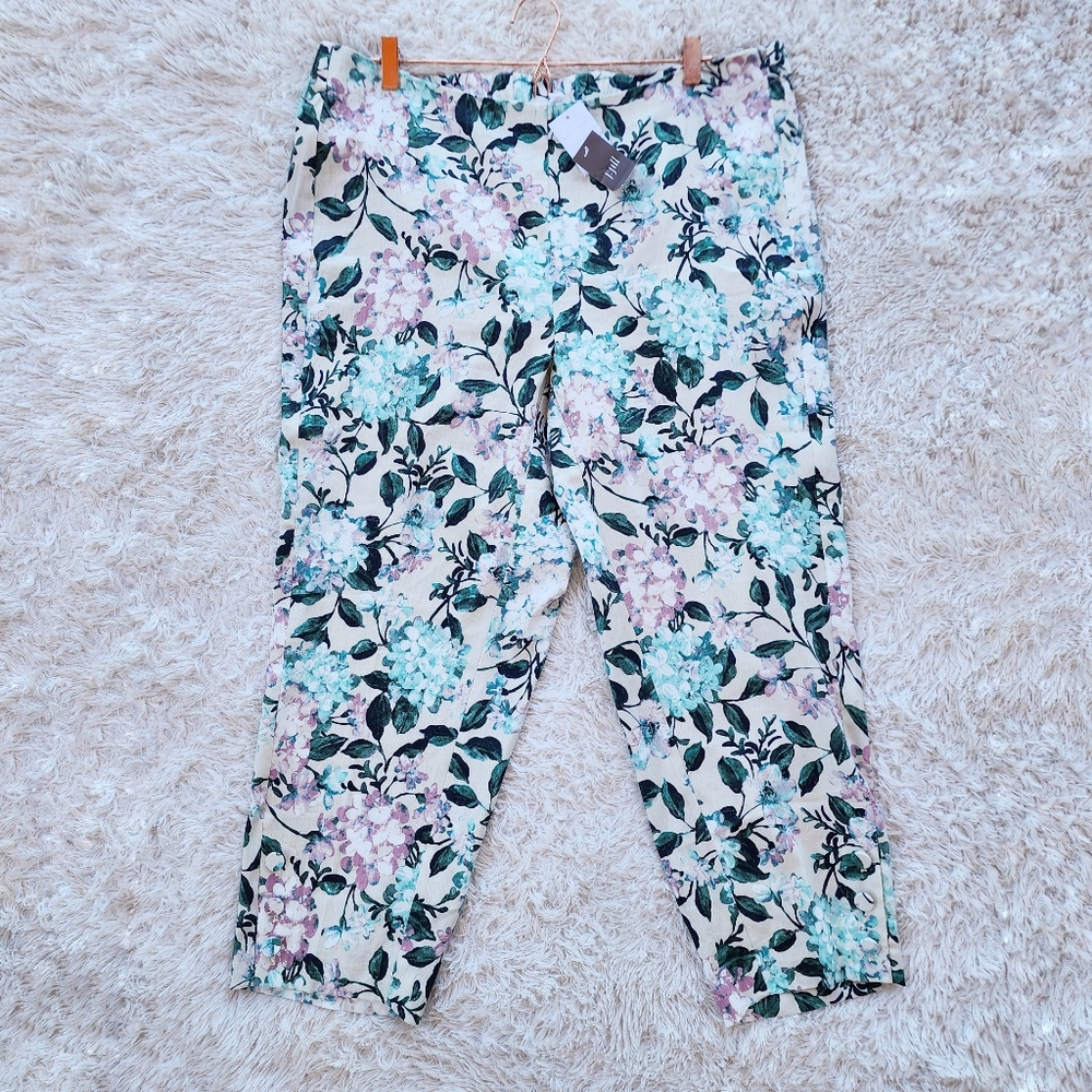 J. Jill NWT Floral Linen Stretch‎ Plus Size Pants